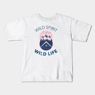 Wild Spirit, wildlife, mountain, climbing outdoor sports Kids T-Shirt